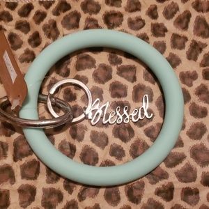 Mint/Turquoise Blessed Charm Bangle Keyring